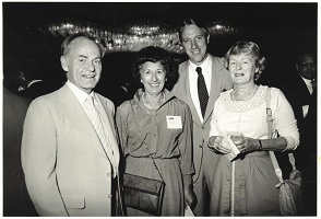 John F. Geisse 1984, Mary A. Geisse, Tom Hays (Co.), Nancy Geisse Falls (sister of JFG), August Discount Hall of Fame, Chicago, IL