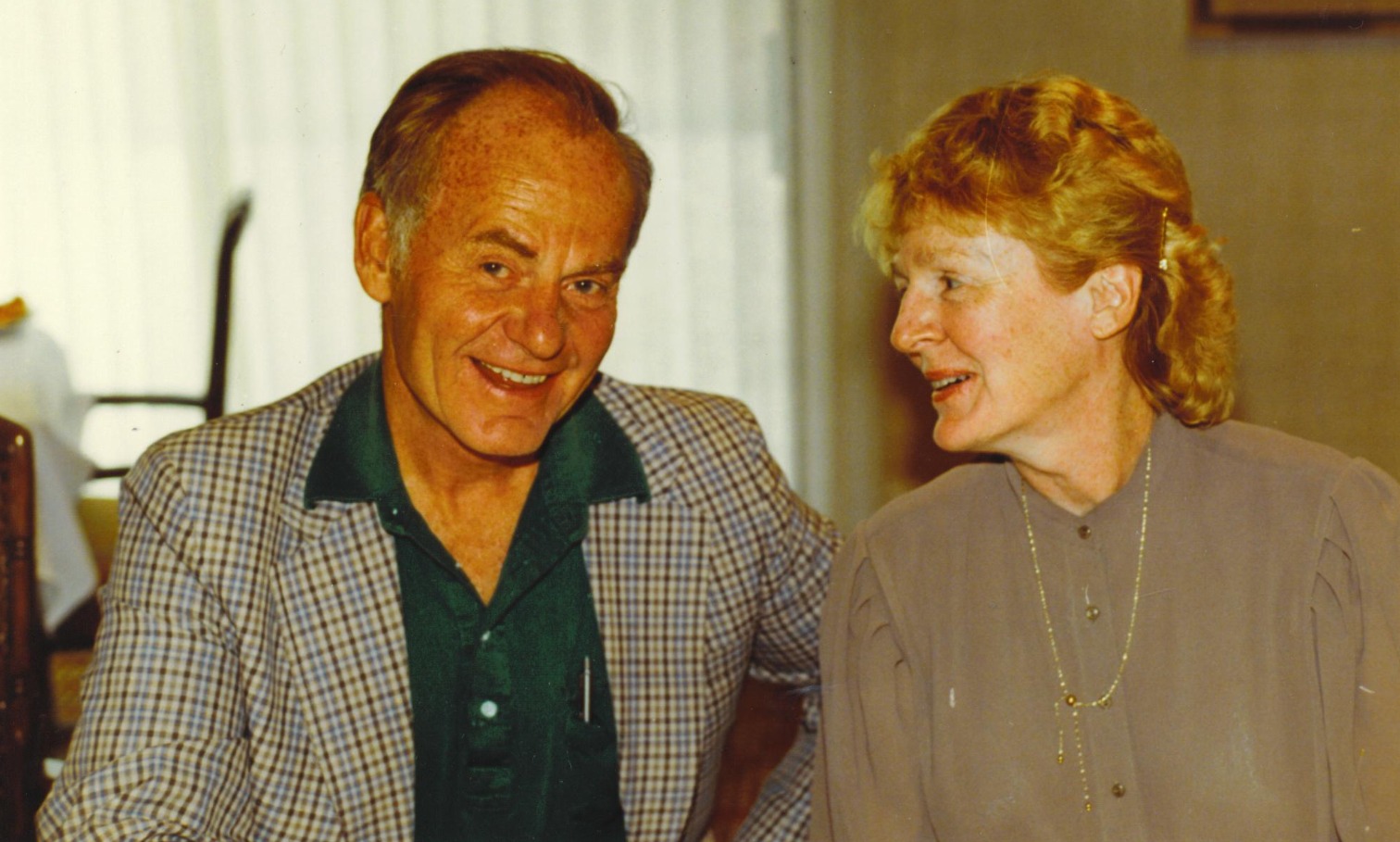 Nancy Geisse Falls and her brother John F. Geisse, 1983
