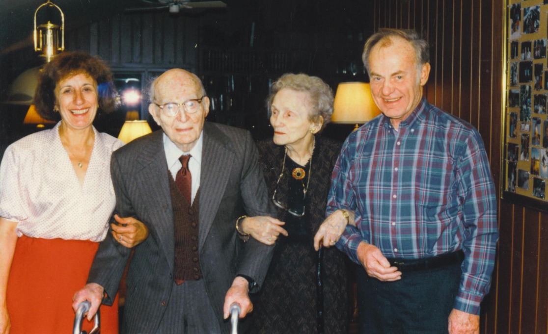 LtoR: Mary A. Geisse, John Harlin Geisse, Esther Wattawa Geisse, John F. Geisse, 1987